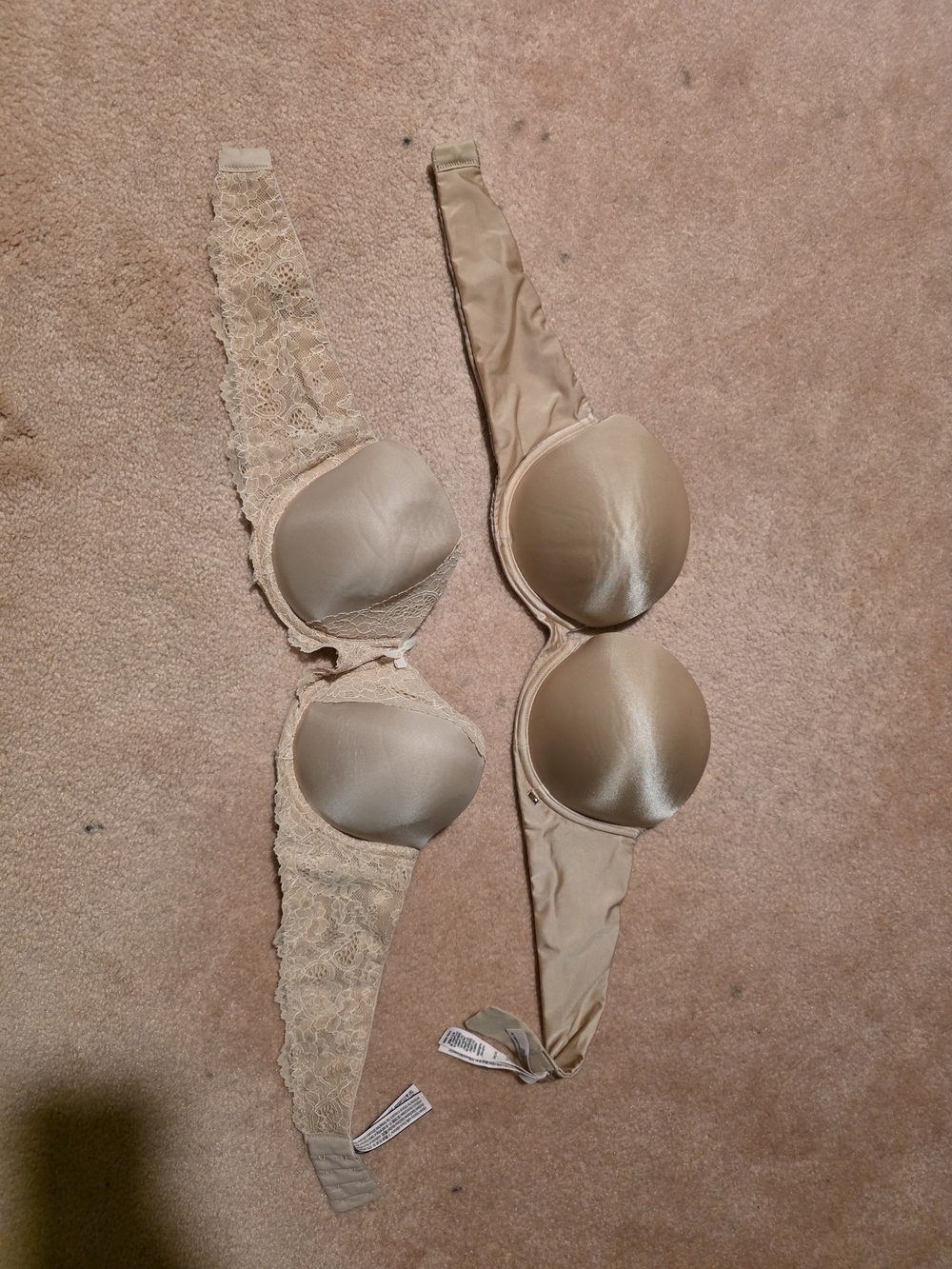 Victoria Secret Beige Nude Multiway Strapless Bra - 36B